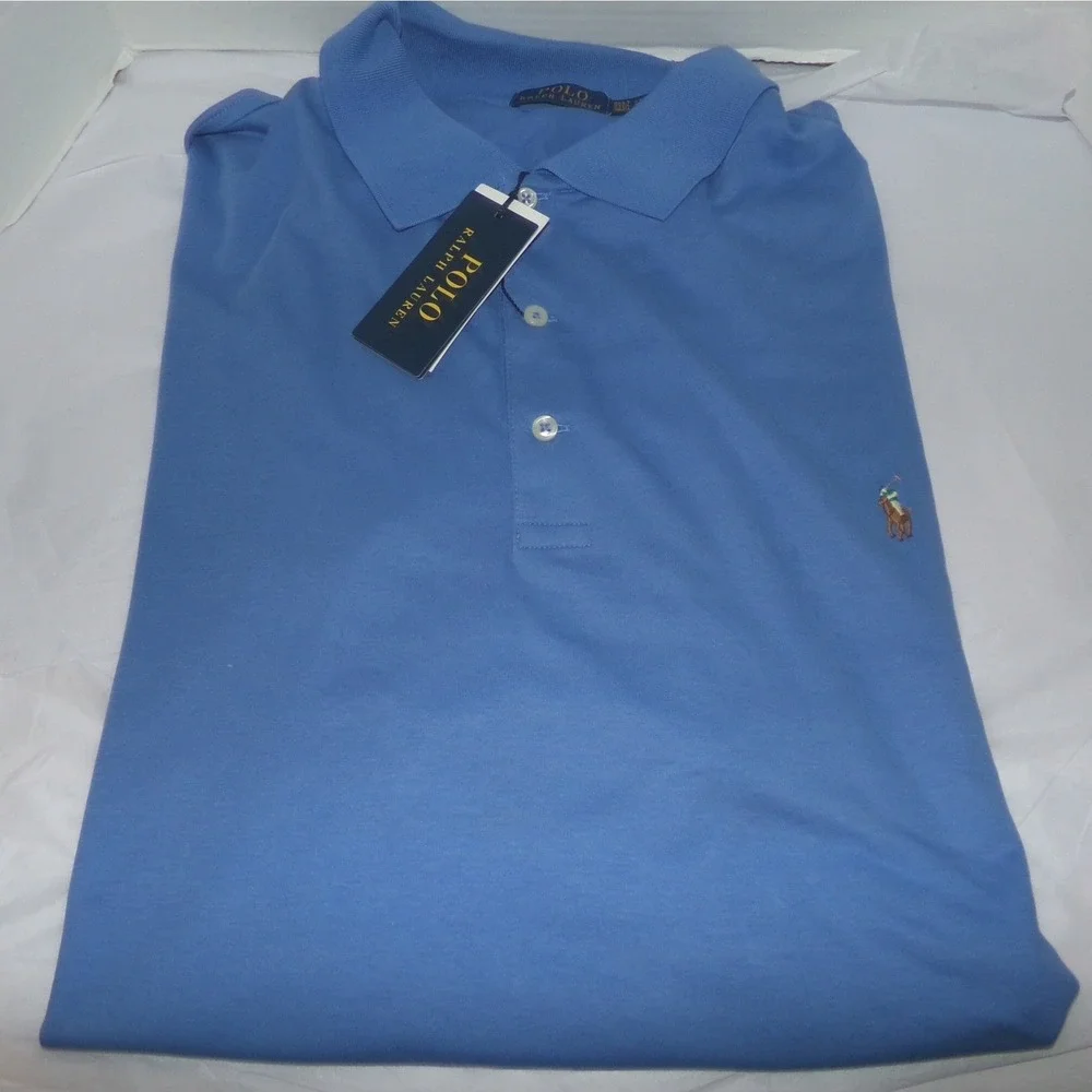 Polo Ralph Lauren Mens 3XL TALL Soft Cotton Polo Shirt Blue NWT